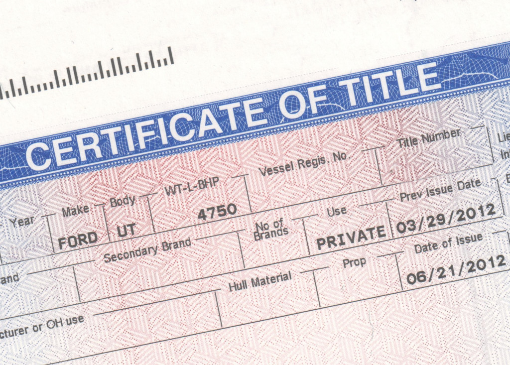 notarized title for car